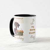 Mug Darling Dachshund Chien Funny MOM ou papas Anniver (Devant gauche)