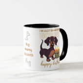 Mug Darling Dachshund Chien Funny MOM ou papas Anniver (Devant droit)