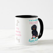 Mug Darling Dachshund Chien Funny MOM ou papas Anniver (Devant droit)