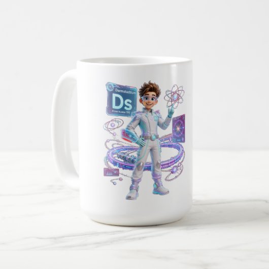 Mug Darmstadtium (Ds) – Numéro atomique 110 | ATOMIVRA (Devant gauche)