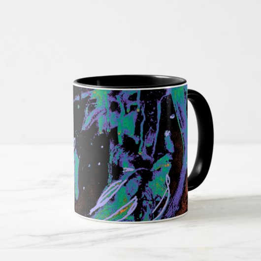 Mug d'art Abstrait avec l'étoile de Calli (Devant droit)