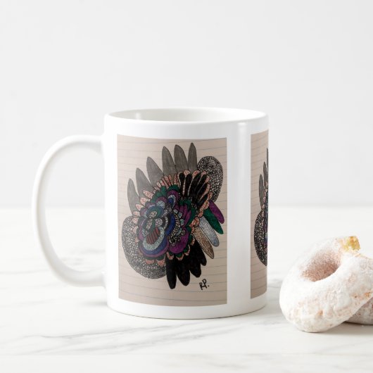 Mug d'art abstrait de Robert Vincent Peters (Avec donut)
