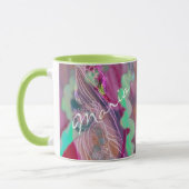 Mug d'art Abstrait numérique Tendance vert menthe  (Gauche)