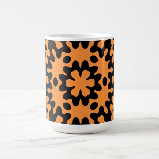 Mug d'art Abstrait orangé rétro (Centre)