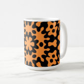Mug d'art Abstrait orangé rétro (Devant droit)