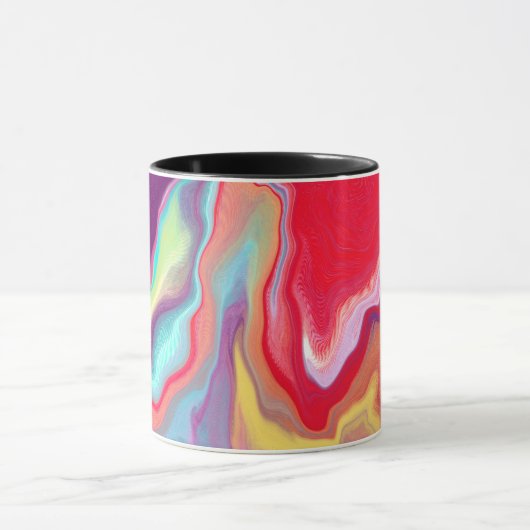 Mug d'art Abstrait violet et bleu (Centre)