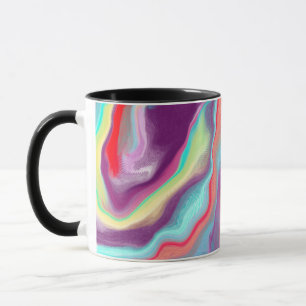 Mug d'art Abstrait violet et bleu