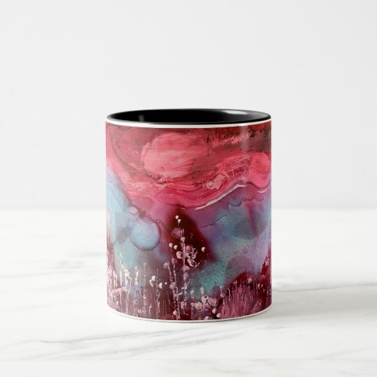 Mug d'art avec peinture du monde rouge (Centre)