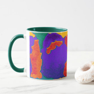 Mug d'art coloré Abstrait en mosaïque par Beth Sta
