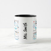 Mug d'art de mots de l'enseignant personnalisé (Centre)
