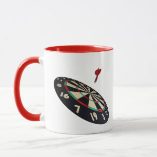 Mug Dart En Vol Vers Bullseye,