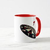 Mug Dart En Vol Vers Bullseye, (Devant droit)