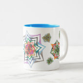 Mug d'art floral 3 et 4 feuilles (Devant droit)