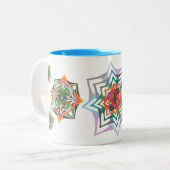 Mug d'art floral 3 et 4 feuilles (Devant gauche)