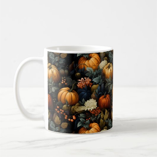 Mug d'art floral citrouille (Gauche)