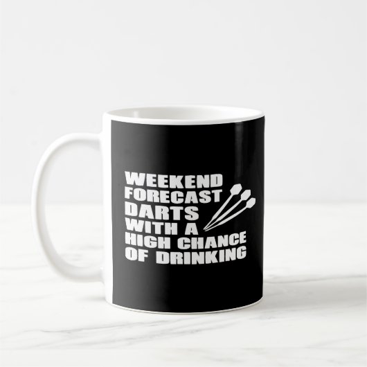 Mug Dart Funny Joueur de fléchettes Boire Week-end (Gauche)