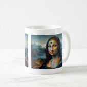 Mug d'art IA de la Joconde futuriste (Devant droit)