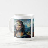Mug d'art IA de la Joconde futuriste (Devant gauche)