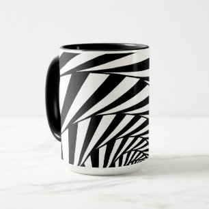 Mug d'art moderne Abstrait noir et blanc