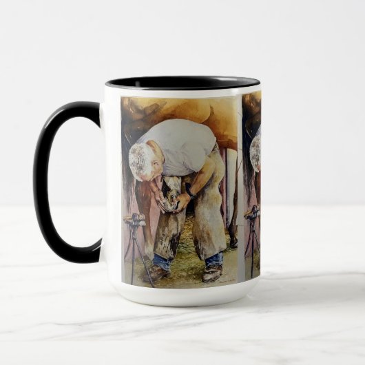 Mug D'Artiste Combo 15oz Personnalisé Noir Par Les (Gauche)