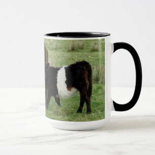 Mug Dartmoor a ceinturé la vache et le veau à Gallow