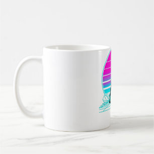 Mug Darts de coucher de soleil rétros vintages