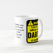 Mug Darts Funny Personalized Warning (Devant droit)