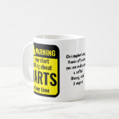 Mug Darts Funny Personalized Warning (Devant gauche)