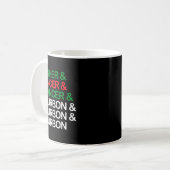 Mug Dasher Dancer Prancer Bourbon Christmas Funny Holi (Devant gauche)
