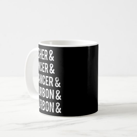Mug Dasher Dancer Prancer Bourbon Holiday Joke Christm (Devant gauche)