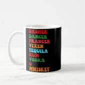Mug Dasher Dancer Prancer Vixen Tequila Rum Vodka Desi (Gauche)