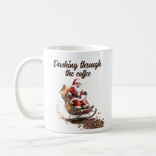 Mug Dashing through the Coffee Christmas (Gauche)
