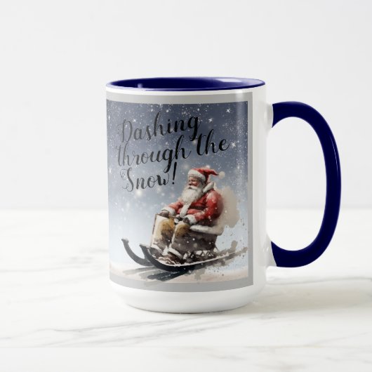 Mug "Dashing through the Snow !" Café/Boue de thé (Droite)