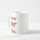 Mug Dashing Through The Snow Christmas Wiener Dog Holi (Devant gauche)