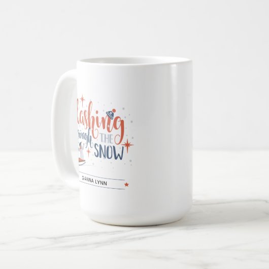 Mug Dashing Through the Snow Winter Sledding Noël (Devant gauche)