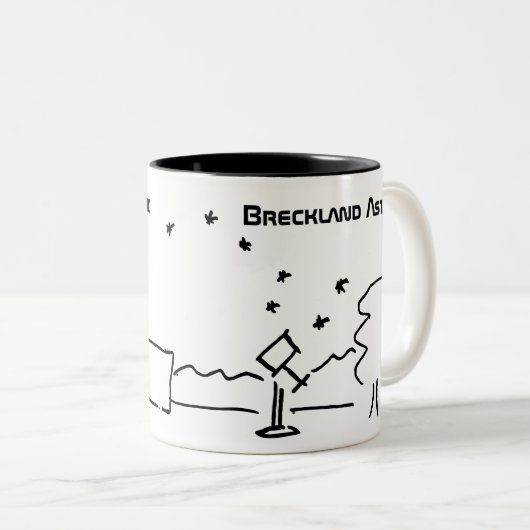 Mug d'Astro Breckland blanc (avec texte) (Devant droit)