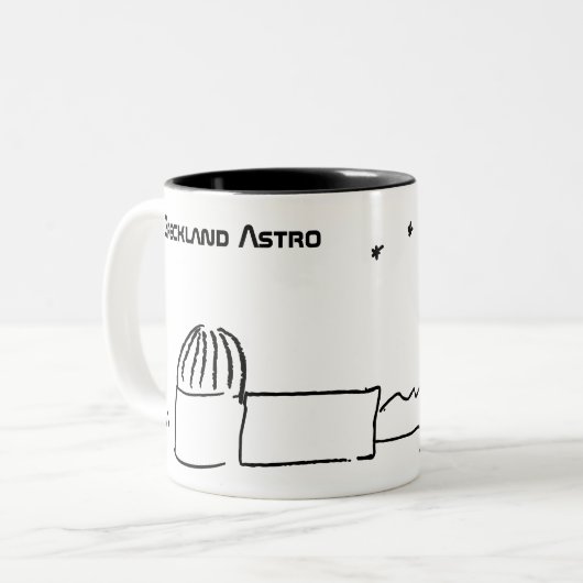 Mug d'Astro Breckland blanc (avec texte) (Devant gauche)