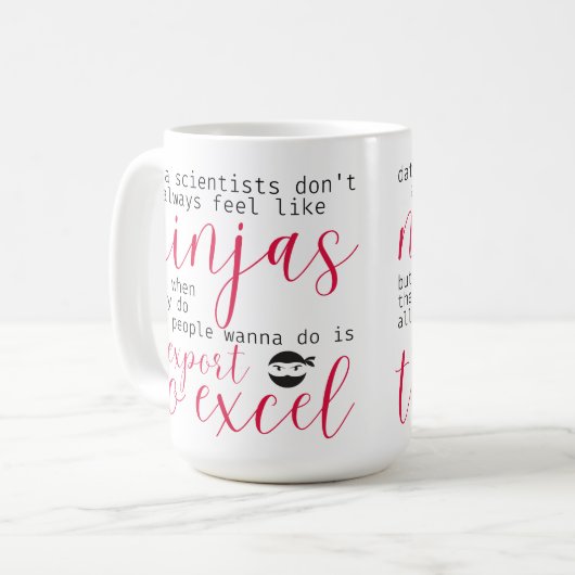 Mug Data Scientist Ninjas (pour les femmes en technolo (Devant gauche)