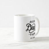 Mug Date de création de Meilleur Papa de tous les temp (Devant droit)