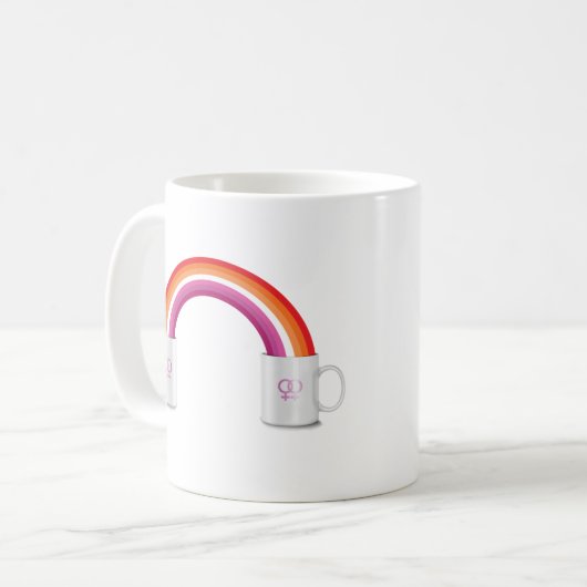 Mug Date du café lesbien (Devant gauche)