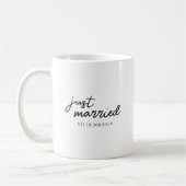 Mug Date en chiffres romains avec écriture "Juste Mari (Gauche)