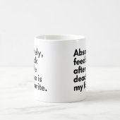 Mug Date limite Citation drôle de travail (Centre)
