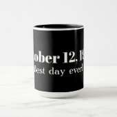 Mug Date mariage en noir (Centre)
