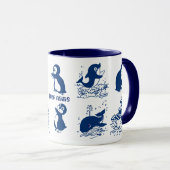 Mug Dauphin, baleines et pingouins (Devant droit)