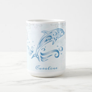 Mug Dauphin bleu Boug de café personnalisé
