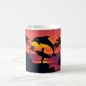 Mug Dauphin coucher de soleil et surfer Tropical Beach (Centre)