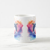 Mug Dauphin de coeur à vagues colorées (Centre)