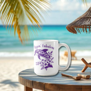 Mug Dauphin Hawaïen Flippin' Fabuleux violet