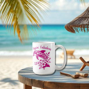 Mug Dauphin hawaïen Flippin' Fabulous-rose