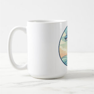 Mug Dauphin joueur bondissant au-dessus des vagues